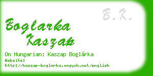 boglarka kaszap business card